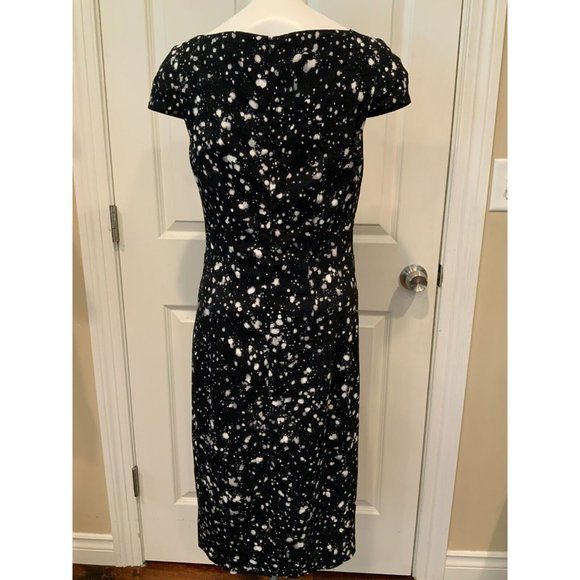 Michael Kors Collection Black & White Splatter Pattern Dress, Size 8 - Picture 6 of 8